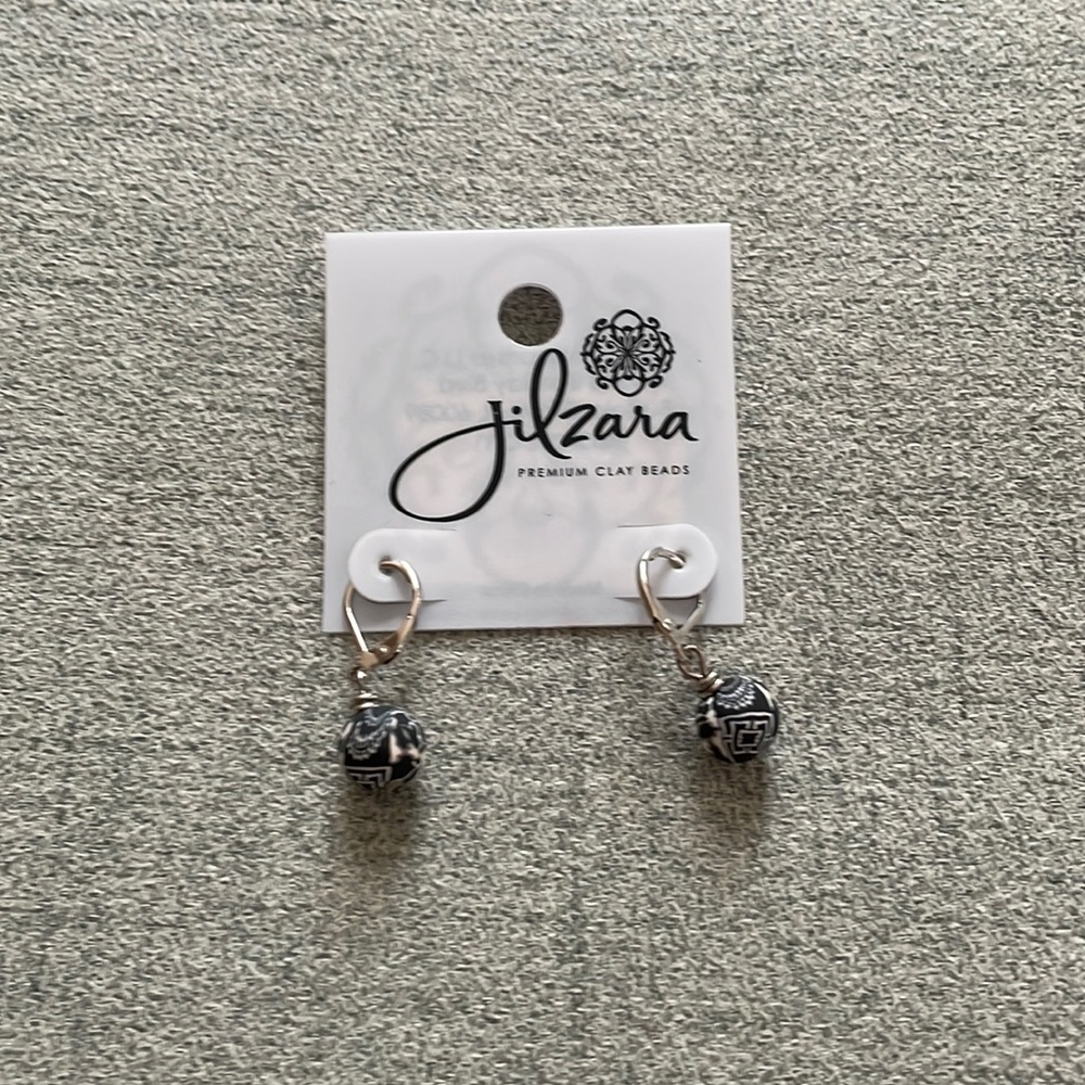 Clay bead earrings